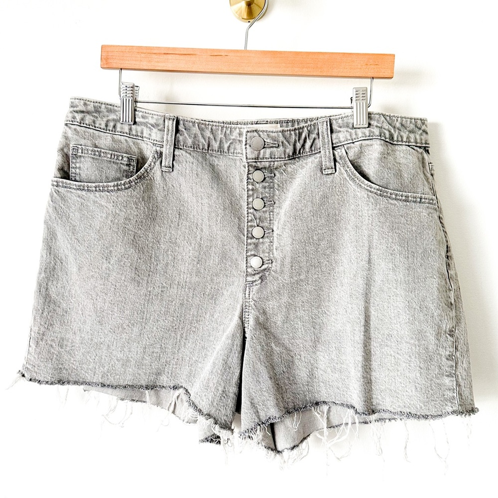 Universal Thread | Gray Cut Off Button Fly Shorts - image 1